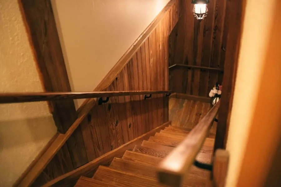Timber staircase and handrail of the kind made for Torquay properties