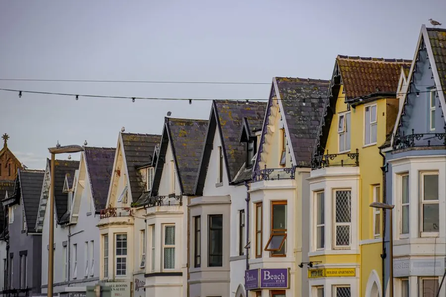 Terraced seaside townhouses of the kind protected by conservation area designation in Torbay